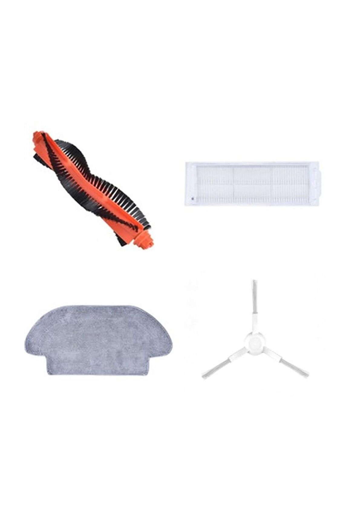 Xiaomi Mop Pro Robot Süpürge Uyumlu - Beyaz 4'lü Yedek Parça Seti